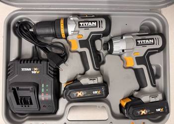 Wkrętarka zakrętarka 18V Titan 2 x 2Ah bateria ładowarka akumulator