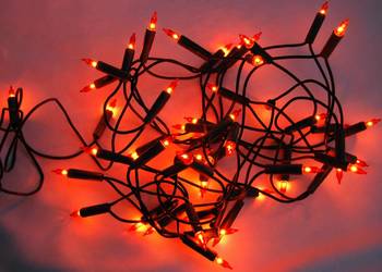 Lampki choinkowe wewnętrzne tradycyjne 50 diod pomarańczowe