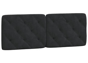Poduszka na wezgłowie czarna 120 cm aksamitna WM-374722