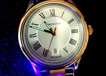 ZEGAREK MESKI AEROWATCH SWISS MADE 50M SAPHIRE GOLD