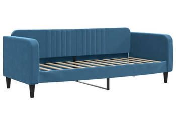 Sofa z funkcją spania niebieska obita aksamitem 80x200 cm WM-354078