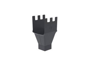 Krop lej spustowy kwadrat 135/80x80 mm grafit metal ral 7016