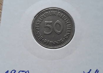 50 Fenigów Niemcy 1950 r men. J 50 Fenigów Niemcy 1950 r men. J
