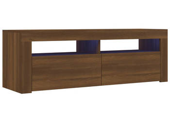 Szafka pod TV z oświetleniem LED brązowy dąb 120x35x40 cm WM-815689