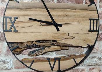 Zegar. Handmade, drewno i metal
