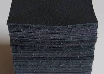 Skóra Kwadrat 6 x 6 cm (50 sztuk) Licowa Włoska Czarny (20)