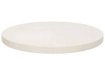 Blat stołu biały Ø40x25 cm lite drewno sosnowe WM-813652