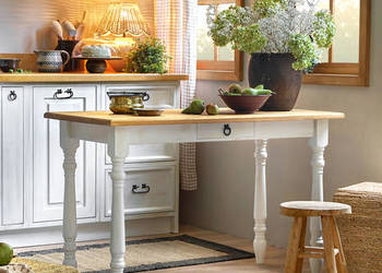 Stylowy stolik przyścienny drewniany MES 04