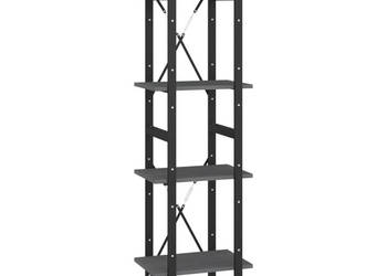 Regał na książki 4 półki szary 40x30x140 cm drewno sosnowe WM-806424