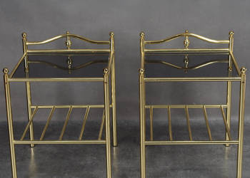 -ARTexpert- stoliki nocne stolik Hollywood Regency lata 70.