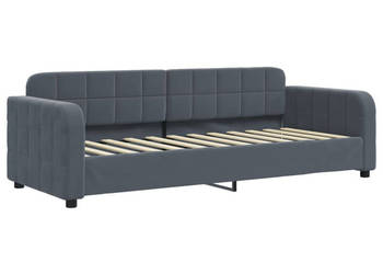 Sofa z funkcją spania ciemnoszara aksamitna 80x200 cm WM-354052