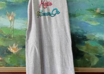 inextenso koszulka tunika Hello Flamingo bluzka letnia top t-shirt  plażowa