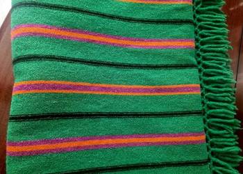 Kilim wełniany, narzuta z frędzlami REZERWACJA