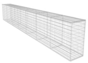 vidaXL Ściana gabionowa z pokrywą, galwanizowana stal(SKU:142530)