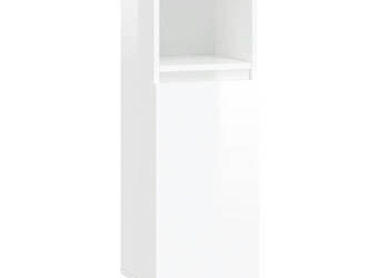 Szafka łazienkowa wysoki połysk biała 30x30x100 cm WM-831550