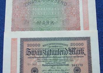 STARE NIEMCY 20000 MARK 1923 ROK Kolekcjonerski - 1 szt UNC