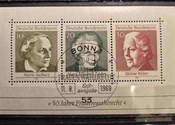 znaczek pocztowy Niemcy 1969,blok 5 Mi 596-98