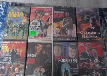 Kasety VHS filmy akcji lata 90 oraz Michael Jackson, teledyski MTV