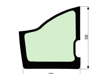 JCB 8025 8026 8030  8035 zts Szyba drzwi dolna lewa drzwi