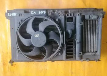komplet 3 chłodnic + obudowa + wentylator 2.0hdi Citroen C4Peugeot 307