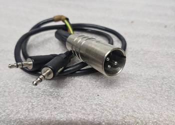Przejściówka kabel XLR męski – 2x mini jack 3.5 mm stereo, audio