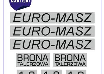 Naklejki brona talerzowa talerzówka EURO-MASZ zestaw Nalepki Naklejka