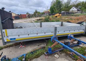 Przyczepa 5 m, aluminiowe burty, tandem, hamulec najazdowy 8T