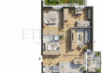 Mieszkanie 3-pokojowe z 2 łazienkami, Czyżyny