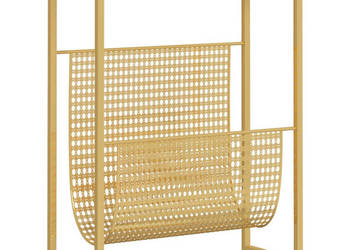 Stojak na gazety złoty 35x15x45 cm stal WM-331669