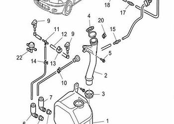 ZBIORNICZEK SPRYSKIWACZY WASHER BOTTLE  SET DMB102680 MG ZR ROVER 25 200