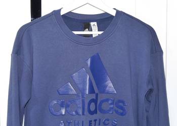 Adidas świetna bluza gumowane logo 36 S
