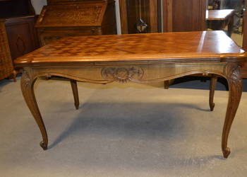 stół ludwikowski . snycerka . dąb