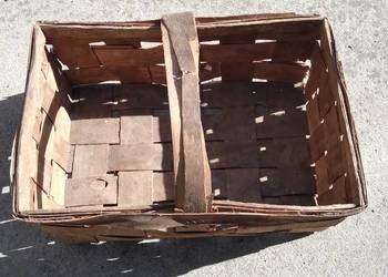 Kobiałka łubianka koszyk pleciony na owoce wczesny PRL Kobiałka łubianka koszyk pleciony na owoce wczesny PRL