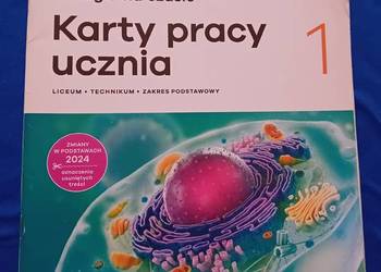 Karty pracy ucznia  NOWA Biologia na czasie 1. 2024r.