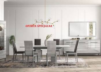 Zestaw do jadalni Kolekcja Minimalistyczna / uchwyty szary OFERTA SPECJALNA