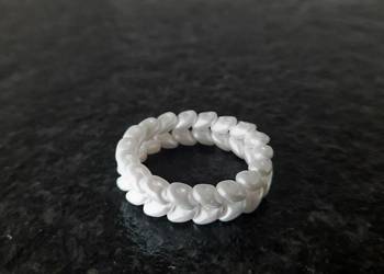 Pierścionek handmade biały
