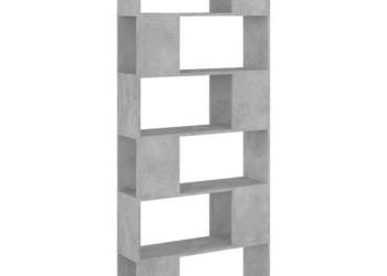 Regał na książki/przegroda szarość betonu 80x24x186 cm WM-809156