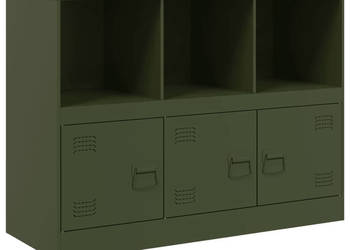 Szafka boczna oliwkowa 99x39x73 cm stal WM-841791