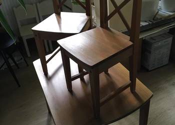 Stolik i krzesełka dziecięce drewniane Leksvik Ikea