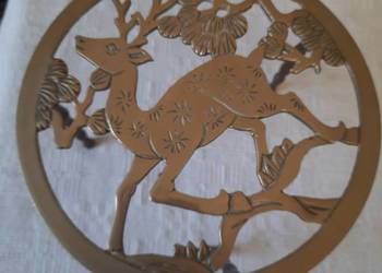 Mosiężna podstawka pod gorące naczynia lub stojak na rośliny, mosiądz