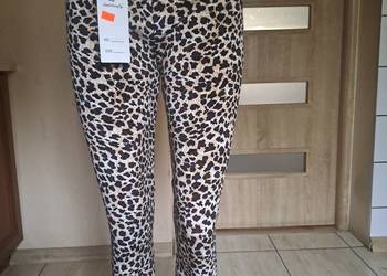Nowe leginsy panterka damskie rozm S/M