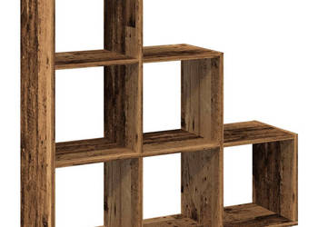 Regał przegroda 3 poziomy stare drewno 99x29x99 cm WM-857965