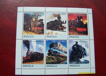 Angola 2000 MNH Pociągi  Stare Parowozy #3