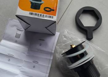 Ibergrif M20502B Korek Click-Clack do Umywalki Czarny Mat, niekompletny