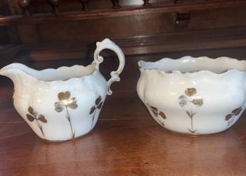 Secesja. Cukiernica i mlecznik. Bez sygnatury. Mlecznik sta