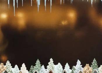 Naklejka świąteczna wioska świąteczna na okno szybę