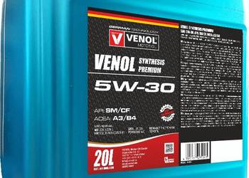 Olej silnikowy VENOL SYNTHESIS PREMIUM SM CF 5W30 20L V