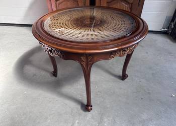 Drewniany stolik ława w stylu ludwikowskim