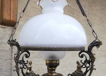 Lampa wisząca stylowa retro naftowa zabytkowa żyrandol