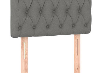 Zagłówek do łóżka z LED jasnoszary 80x7x78/88 cm tkanina WM-3121922